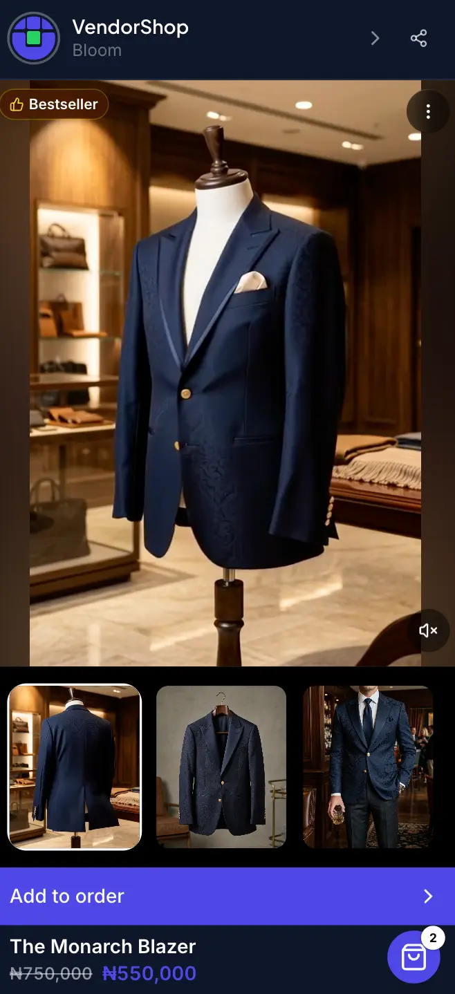 Feed storefront template